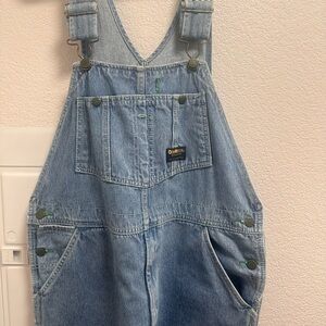 Vintage OshKosh B'gosh Light Blue Overalls denim men women oversized distressed